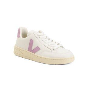 VEJA White/purple Made In Brazil Leather V 12 Sneakers